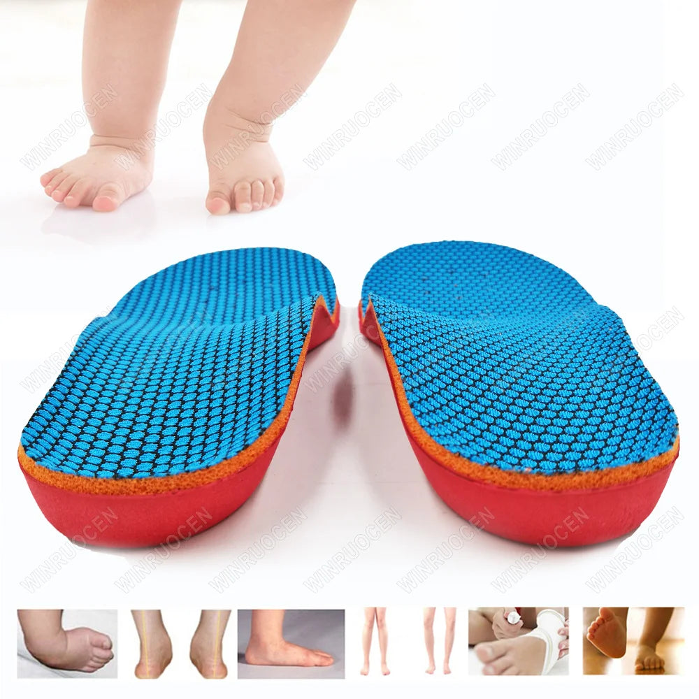 Plantillas ortopédicas con soporte para arco para niños, insertos de zapatos para niñas y niños, pies planos, fascitis Plantar, almohadillas para aliviar el dolor en el talón