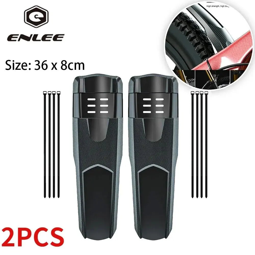 1/2 Uds ENLEE bicicleta guardabarros de carcasa dura bicicleta delantera trasera neumático rueda guardabarros MTB bicicleta guardabarros accesorios de pieza de ciclismo