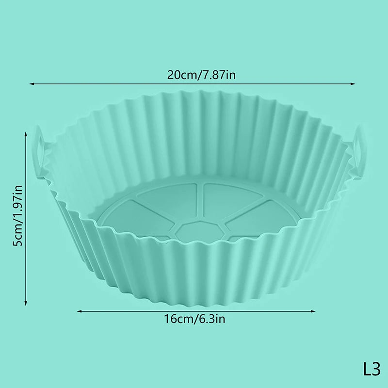Molde Universal de silicona para freidora de aire, estera de silicona para freidora de aire, estera para hornear, estera para hornear de silicona, 20/16CM