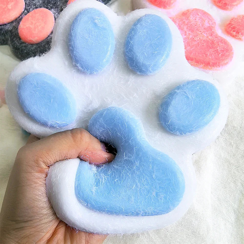 Pata de Gato grande, juguete blando para aliviar el estrés, juguete para apretar suave, pellizco, juguete de descompresión, rebote lento, alivio del estrés, garra de gato bonita