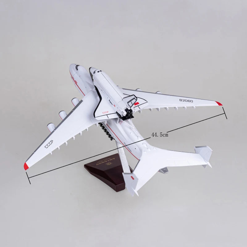 Antonov AN-225 Avión de transporte escala 1/200 42cm modelo de avión de simulación adorno de recuerdo juguete colección de exhibición ornamento