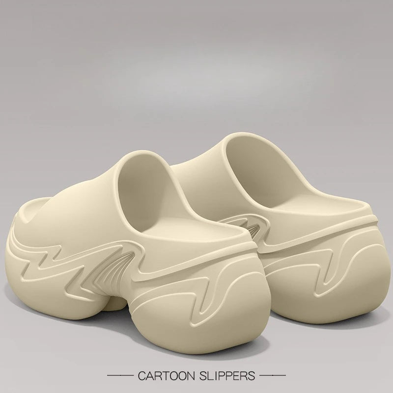 Pantuflas de caña alta estilo verano 2026, sandalias antideslizantes de EVA para uso doméstico y exterior