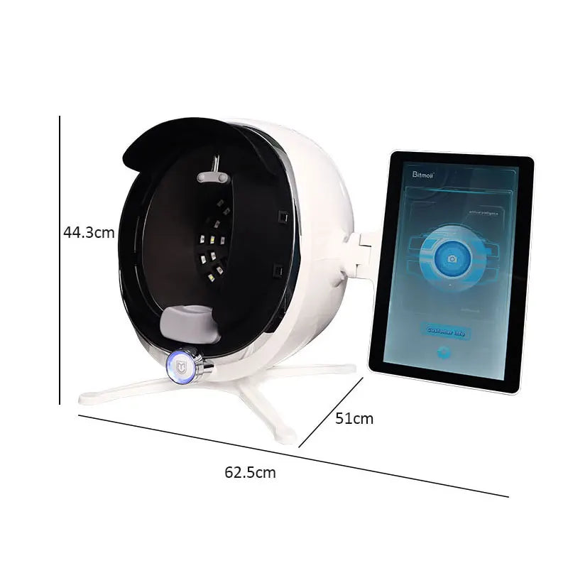 Escáner de piel 3D, analizador Facial, máquina de Monitor, espejo mágico, prueba portátil, Detector en inglés, análisis de prueba de cámara Facial