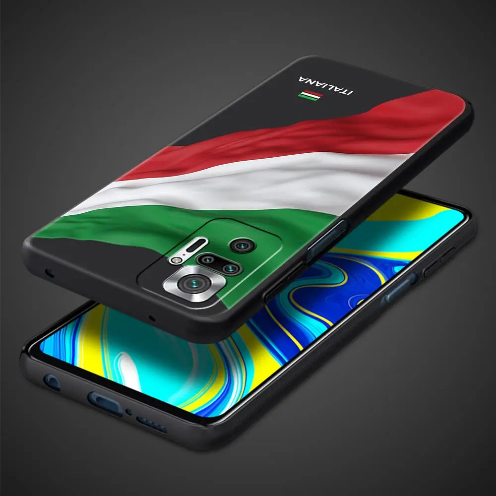 Funda de teléfono con bandera de Italia para Xiaomi Redmi Note 13, 12, 5G, 11, 10 Pro Plus, 4G, 9S, 8, 7, 9T, 13C, 12C, 10C, 9C, 9A, funda de silicona suave