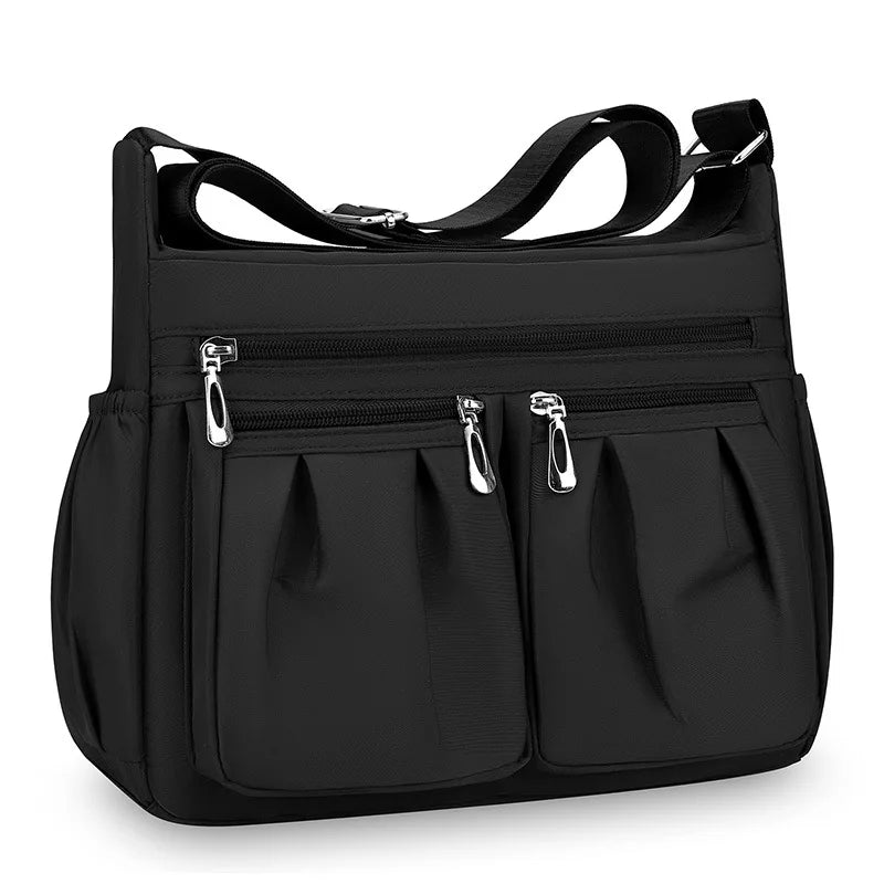 Bolso cruzado de nailon para mujer, bolso de hombro de gran capacidad, bolso femenino con múltiples bolsillos, bolso de compras de viaje para mujer, bolso de ocio