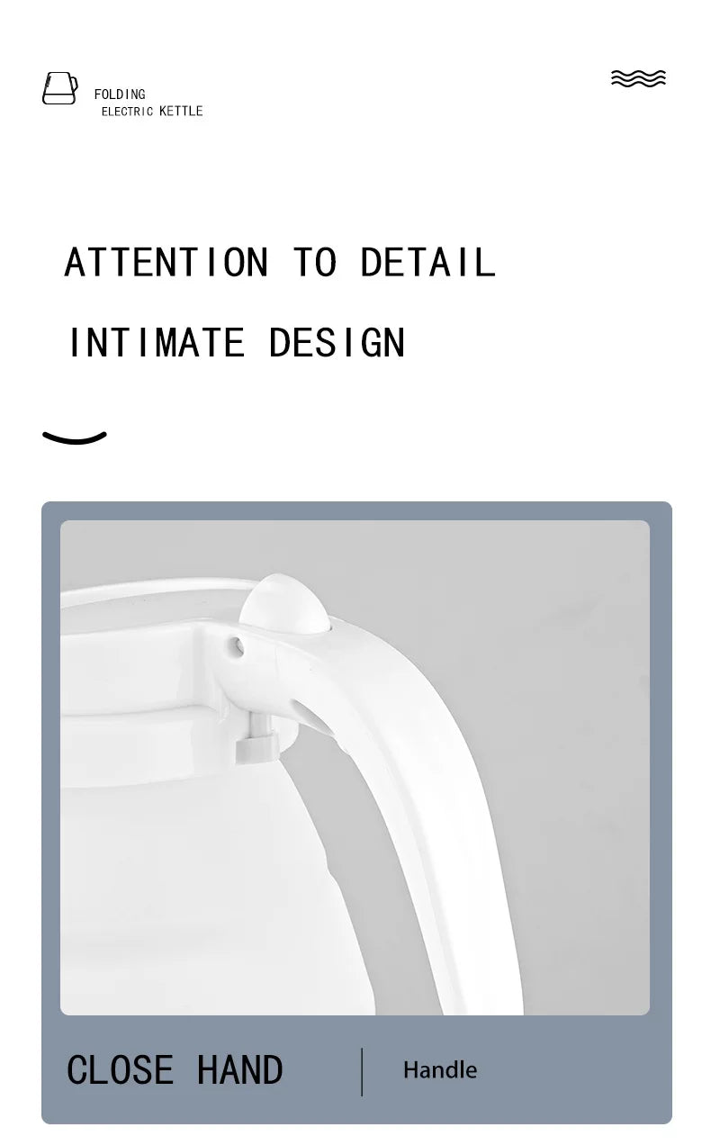 Mini termostato de Hervidor eléctrico plegable portátil para mantener el calor en casa, viajes, negocios, apagado automático, seguridad de acero inoxidable de silicona