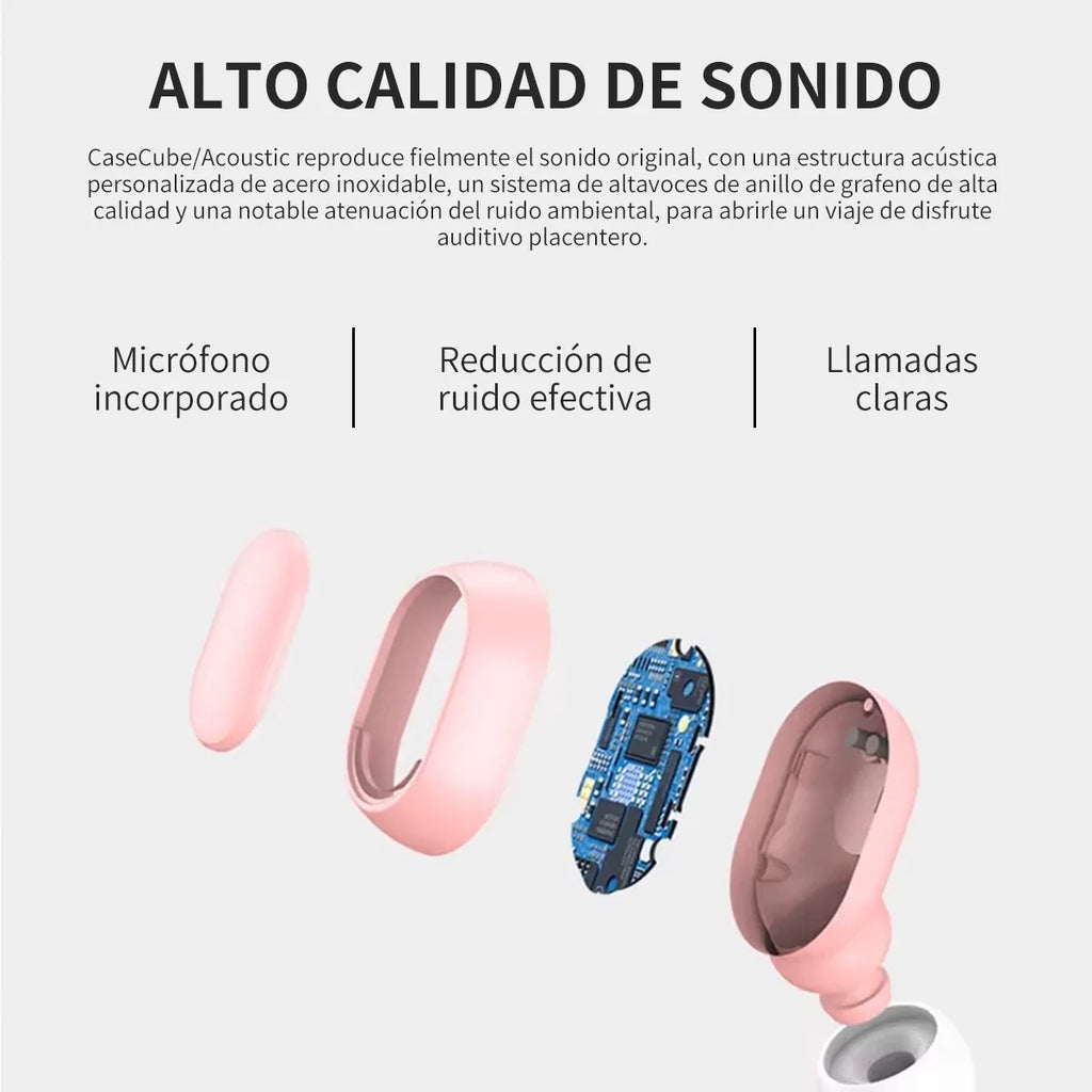 E7S Auriculares inalámbricos Bluetooth con diseño tecnológico, pantalla de alimentación con micrófono con cancelación de ruido, auriculares para coche, trabajar, deportes, entrenamiento, correr