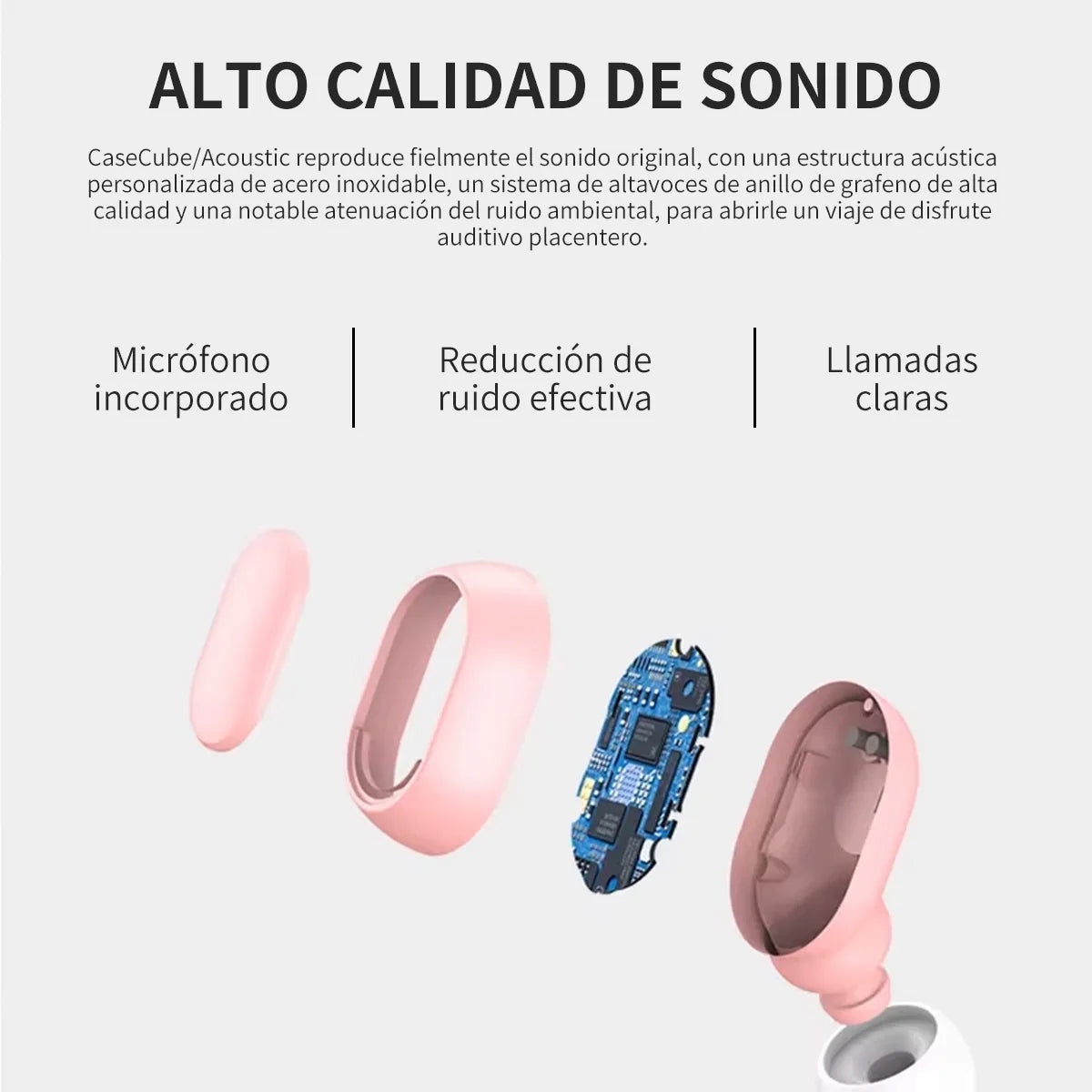 E7S Auriculares inalámbricos Bluetooth con diseño tecnológico, pantalla de alimentación con micrófono con cancelación de ruido, auriculares para coche, trabajar, deportes, entrenamiento, correr