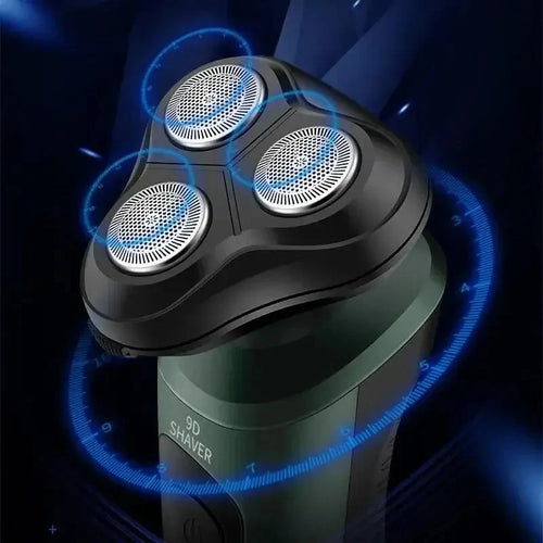 Afeitadoras eléctricas para hombres, resistente al agua, uso en seco y húmedo, recortador eléctrico, afeitadoras rotativas con batería recargable, máquina de afeitar