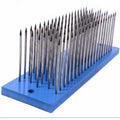 Cepillo de pelo azul de 1 piezas con 93 agujas de piezas para trama de máquina de peine, peine pequeño de acero