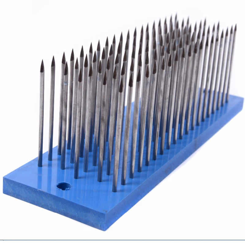 Cepillo de pelo azul de 1 piezas con 93 agujas de piezas para trama de máquina de peine, peine pequeño de acero
