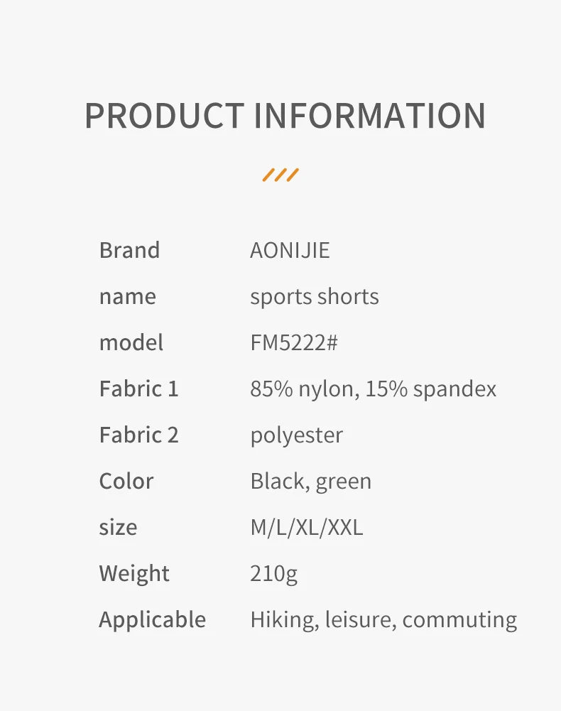 AONIJIE FM5222 pantalones cortos de secado rápido para hombre, verano, correr al aire libre, transpirables, de secado rápido, cinco pantalones, pantalones de entrenamiento físico