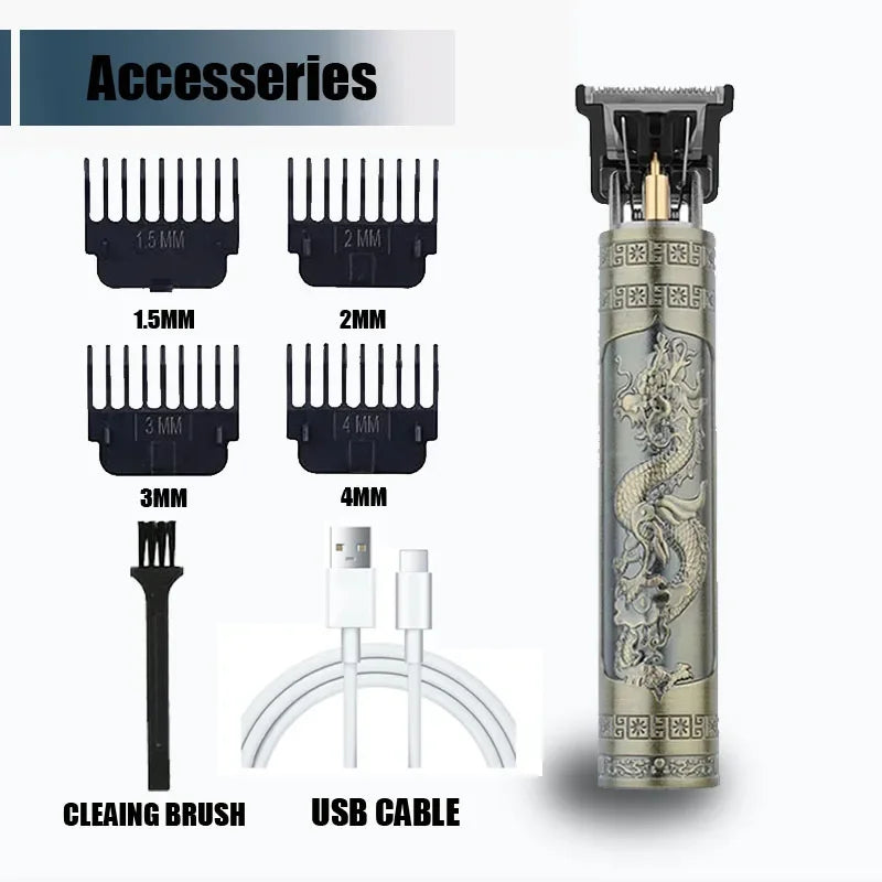 ¡Nuevo! Cortapelos/accesorios eléctricos T9 |   Afeitadora Profesional USB |   Máquina cortadora de decoloración calva de 0 mm portátil para hombres corte de pelo en casa