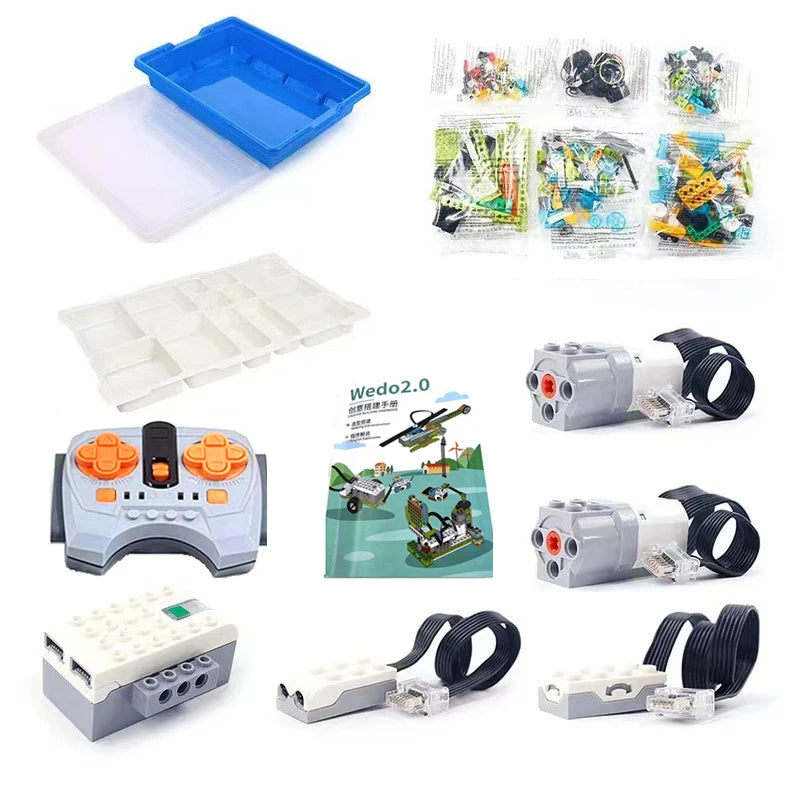 WeDo 2,0 Core Set RC robótica vapor en caja Kit Compatible lego 45300 WeDo bloques de construcción DIY juguetes educativos regalos de navidad