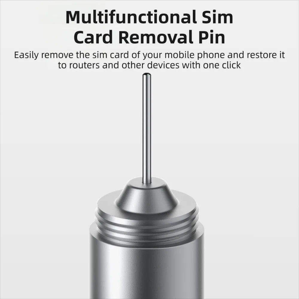 Llavero 3 en 1 con extractor de tarjetas SIM, mini cepillo de limpieza para auriculares, bolígrafo de limpieza multifuncional de precisión para teléfonos móviles y auriculares