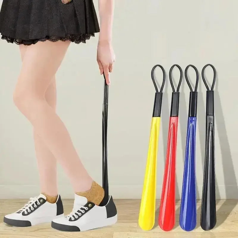 Cuernos de zapatos de plástico flexible Extra largos para mujeres embarazadas, no requiere flexión, cucharas de zapatos duraderas, uso de asistentes de zapatos, 1pc