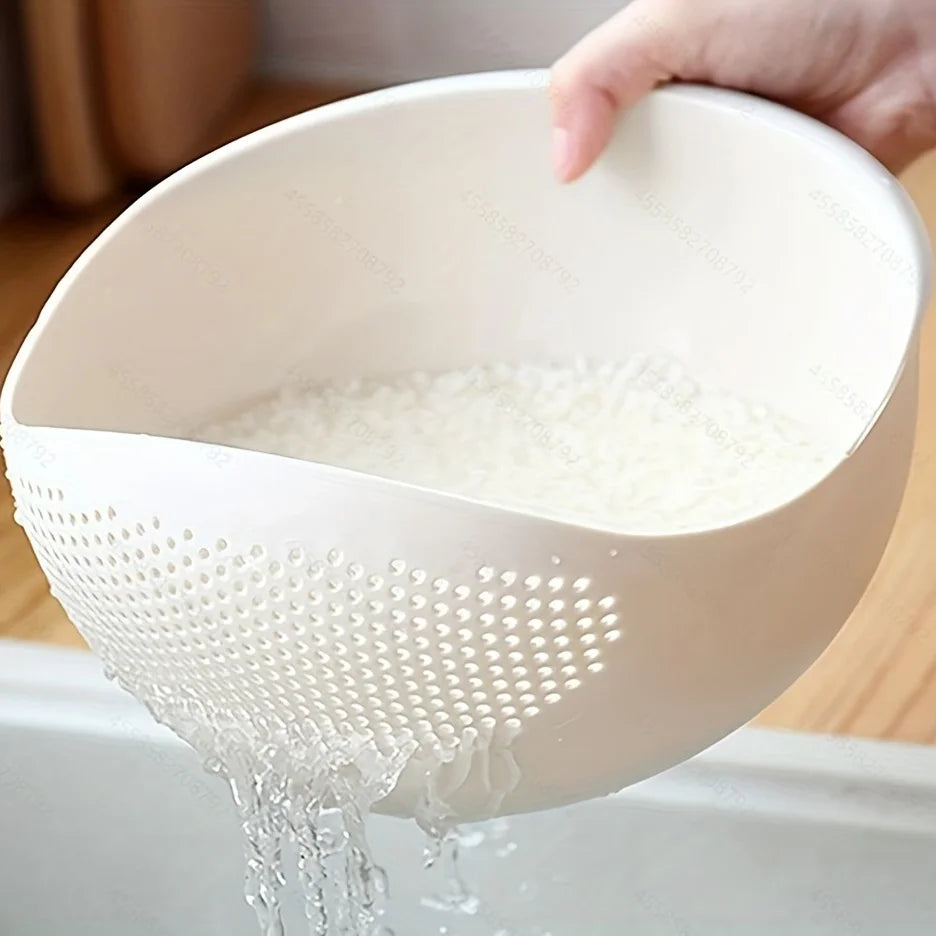 Cesta de drenaje de arroz, filtro de arroz, frutas y verduras de drenaje de tamiz, suministros de cocina, herramientas pequeñas multiusos, 1 pieza