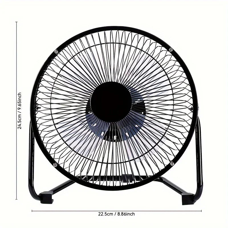 Ventilador de escritorio eléctrico USB portátil de escritorio de 4/6/8 "con 2 velocidades ajustables, 4 aspas para un fuerte flujo de aire y 360 °   Ángulo ajustable