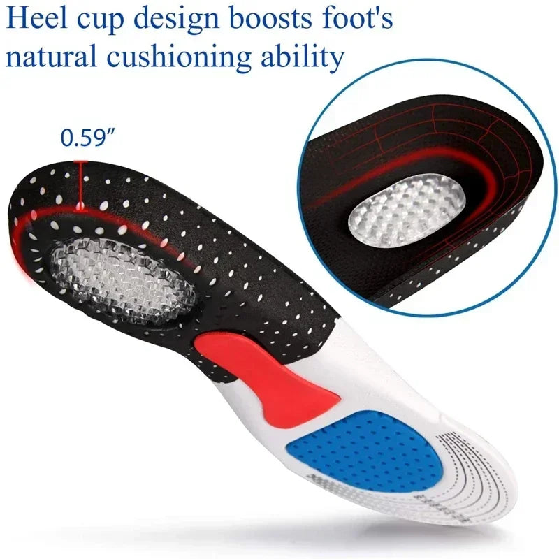 Plantillas ortopédicas para pies, soporte para arco, fascitis Plantar, plantilla ortopédica de silicona que absorbe los golpes, cojín suave para correr, 6 uds.