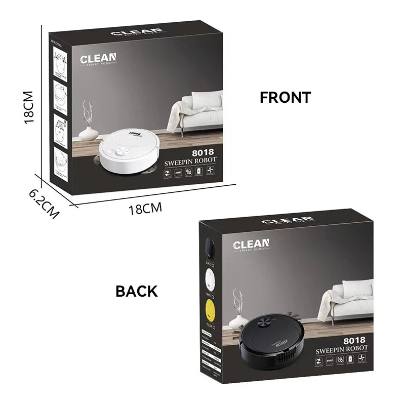 Aspiradora eléctrica automática para suelos 3 en 1, 1500Pa, fregona, recargable por USB, inalámbrica, para uso doméstico y de oficina