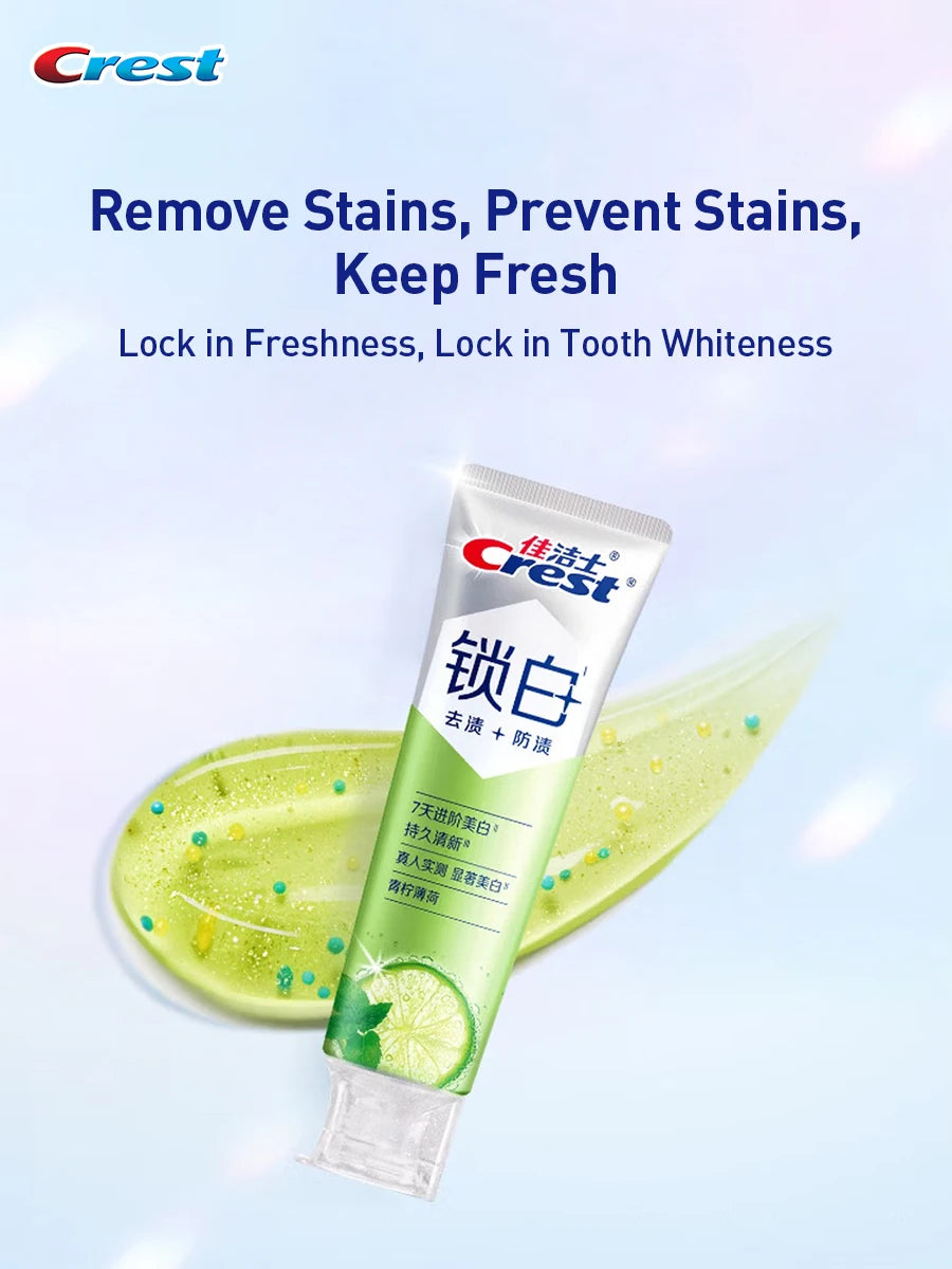 Crema dental Crest 3D, blanqueador de dientes, esmalte seguro vibrante, exprimidores de tubo de menta, 3 tipos de pasta de dientes