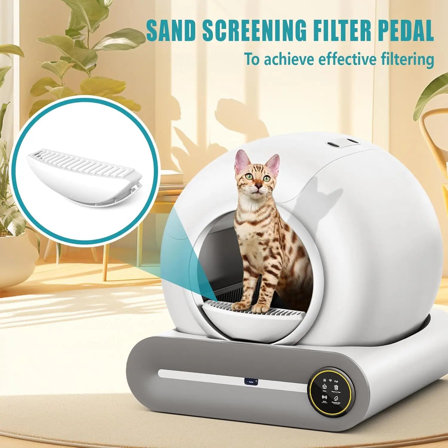TONEPIE Accesorios para Caja de Arena Automática para Gatos, Puerta de Recambio para Contenedor de Inodoro Autolimpiable, Piezas de Repuesto, Suministros para Gatos