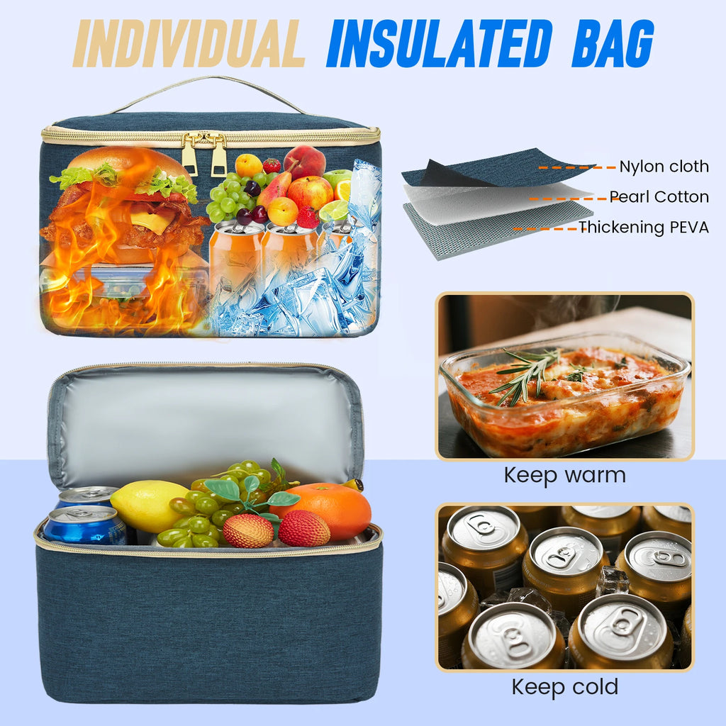Mochila para el almuerzo, bolsa de Picnic con aislamiento, bolsa de viaje multifuncional, gran capacidad, Picnic al aire libre, Camping, mochila impermeable