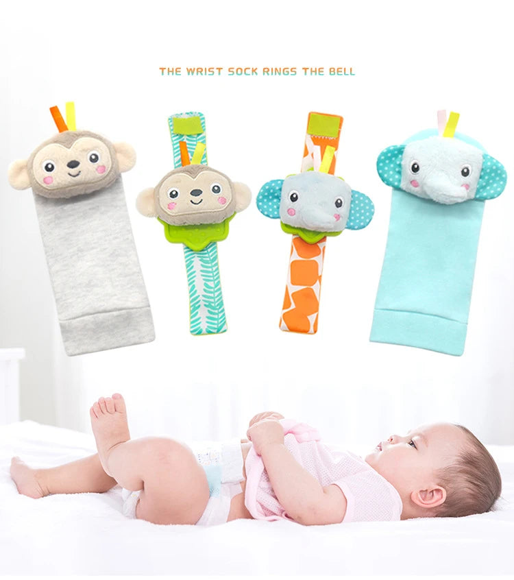 Juguetes de animales de peluche para bebés, sonajeros de muñeca, sonajeros para recién nacidos, juguetes para hacer sonidos, sonajero para bebés de 0 a 12 meses