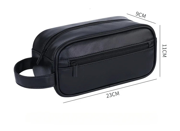 Neceser de PU con múltiples bolsillos para mujer y hombre, bolsas de maquillaje esenciales de viaje, bolsa colgante impermeable, bolsa organizadora de lavado de cosméticos