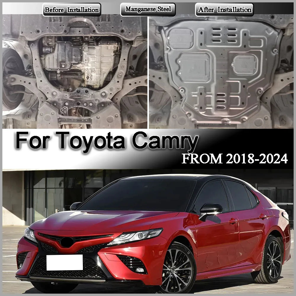 Protector de Motor Inferior Negro de Alta Calidad para Toyota Camry 2018-2024 2.0L 2.5L, Guardabarros, Placa Protectora Contra Salpicaduras