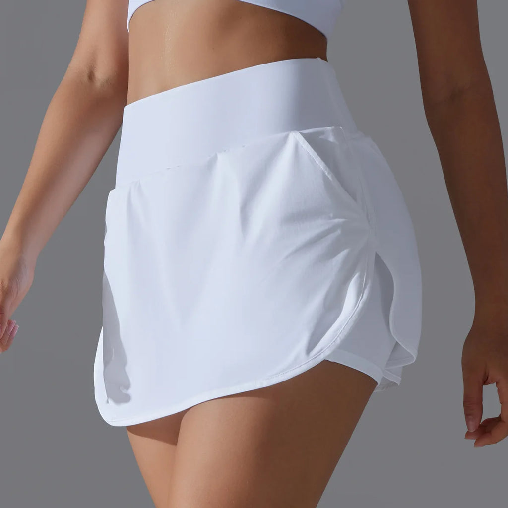 Falda de tenis para mujer con bolsillos, pantalones cortos, faldas atléticas para Yoga, faldas deportivas transpirables para bádminton y Golf, faldas deportivas para entrenamiento