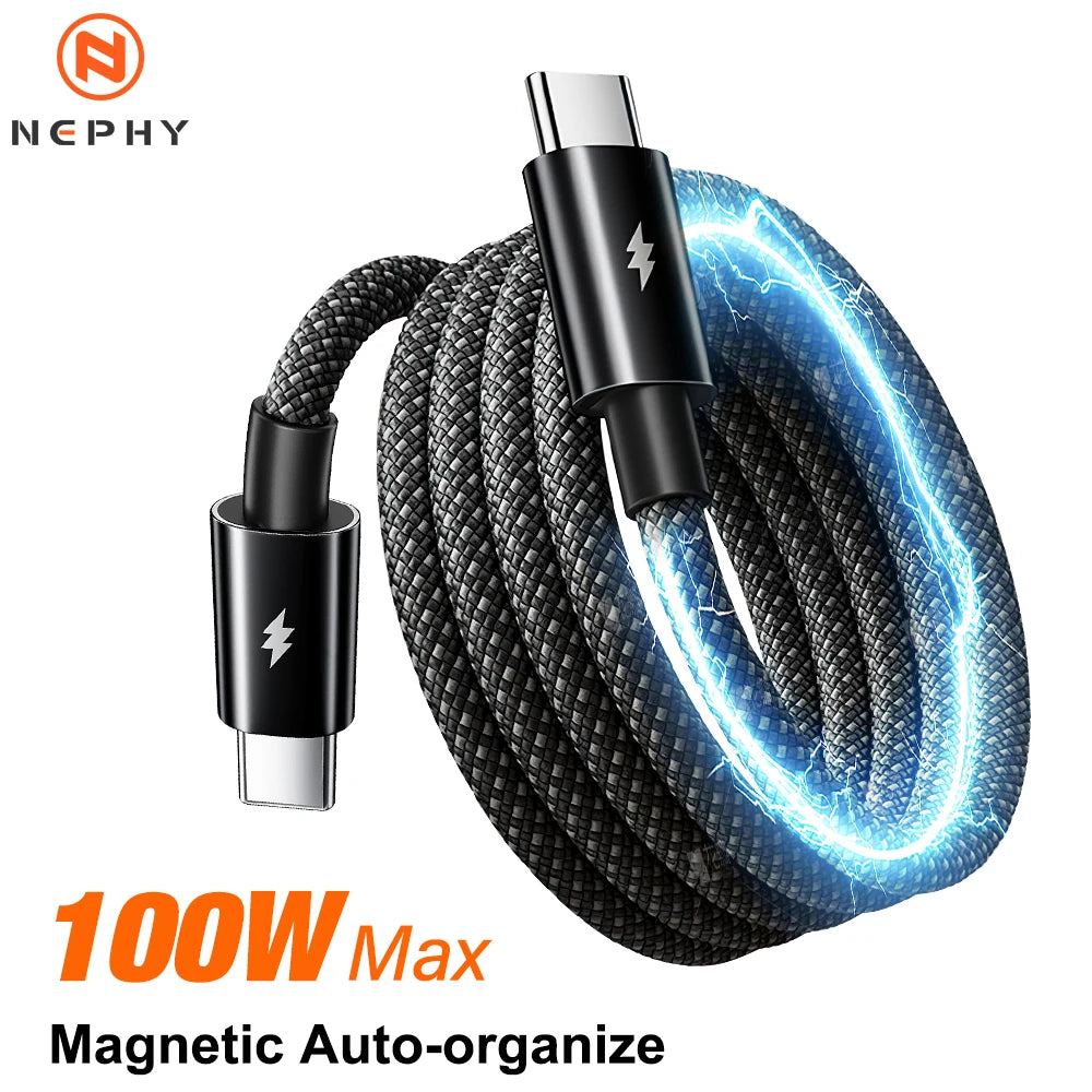 Cable USB tipo A/C a C de 100W/60W para iPhone Samsung Oneplus Xiaomi mi Redmi USBC carga rápida 1M 2M Cable cargador de datos de largo 1/2 M