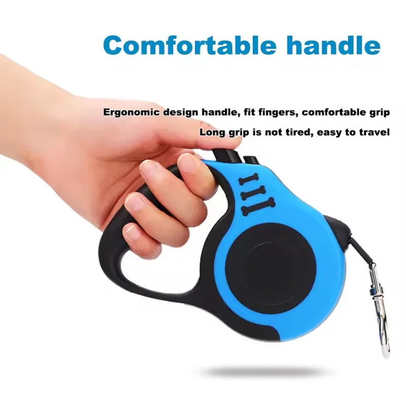 Correa Retráctil Automática para Mascotas, Cuerda de Nailon Resistente para Pasear Perros, Cuerda de Tracción Ajustable para Gatos, Dispositivo de Tracción Antirrotura para Mascotas