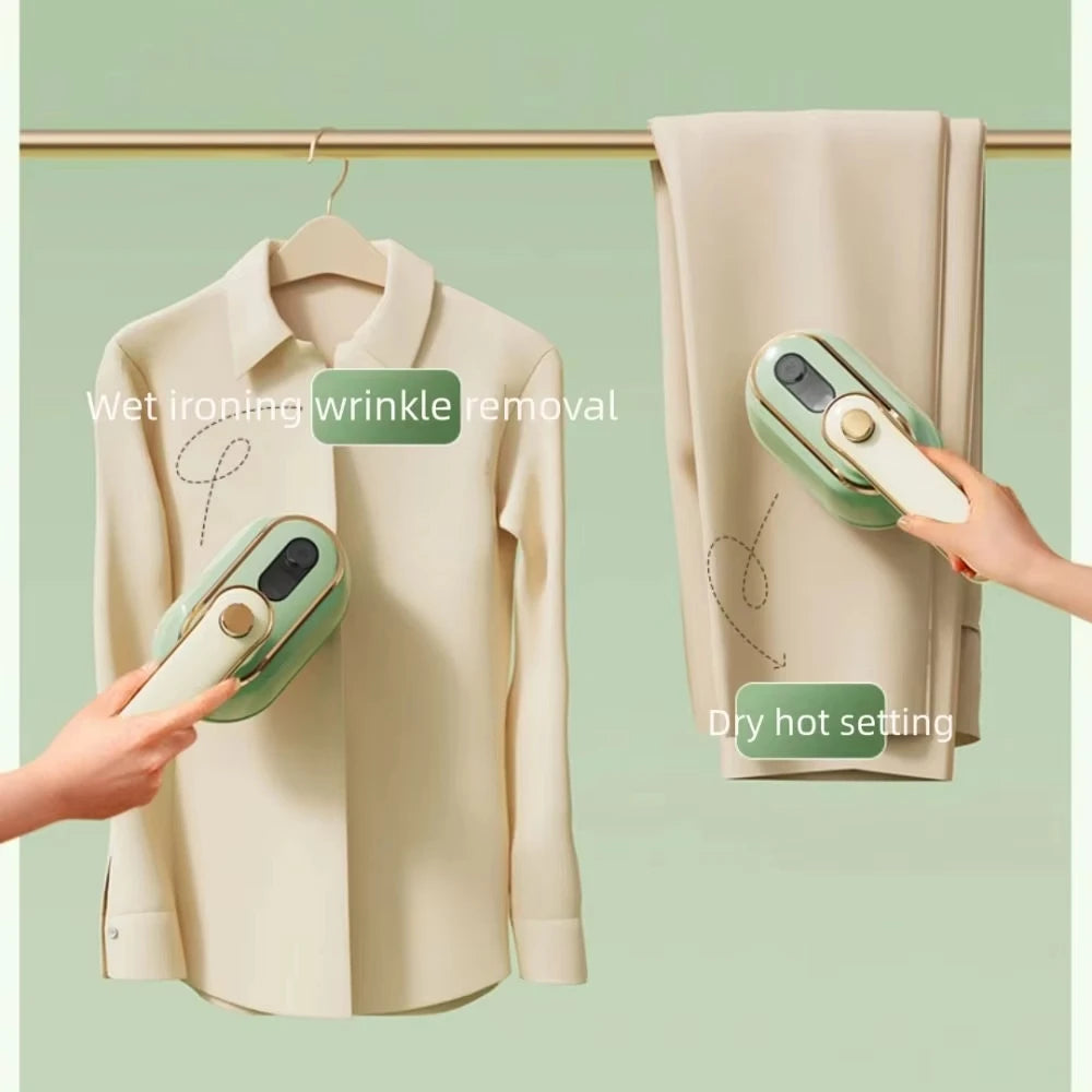 Plancha de vapor portátil para dormitorio, plancha colgante para el hogar, plegable para viajes fáciles, vestidor y planchado rápido de ropa