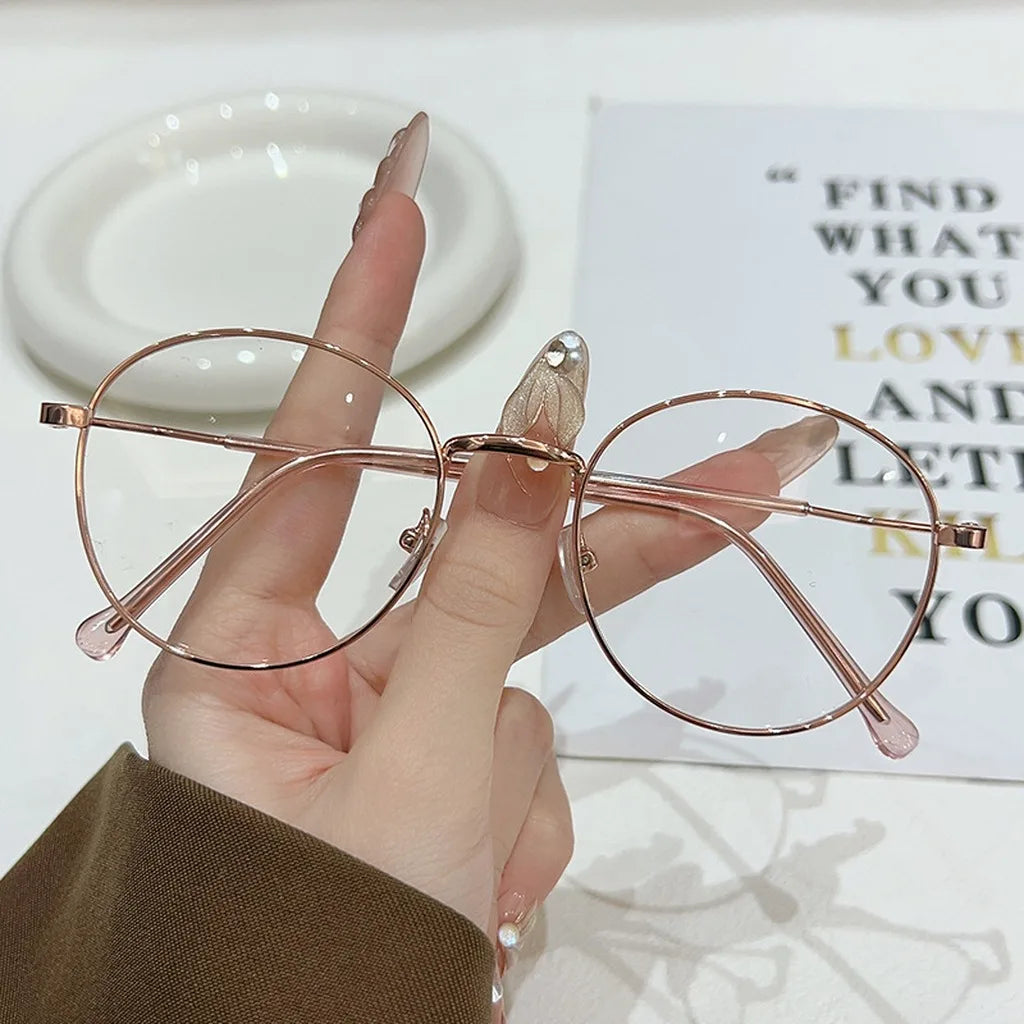 Gafas Fotocromáticas con Bloqueo de Luz Azul para Mujer y Hombre, Gafas de Computadora Redondas Retro, Gafas Antideslumbrantes Camaleón, Montura Óptica
