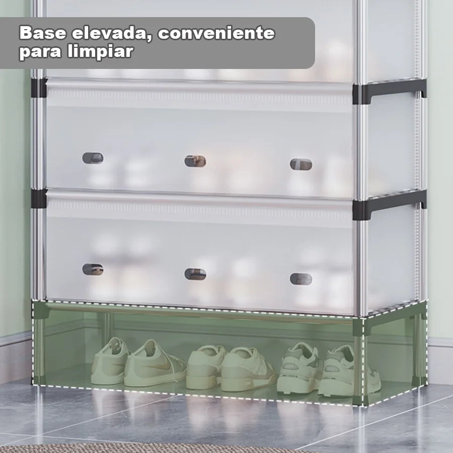 Zapatero antideslizante de 6 niveles, zapatero sencillo para el portal de la casa