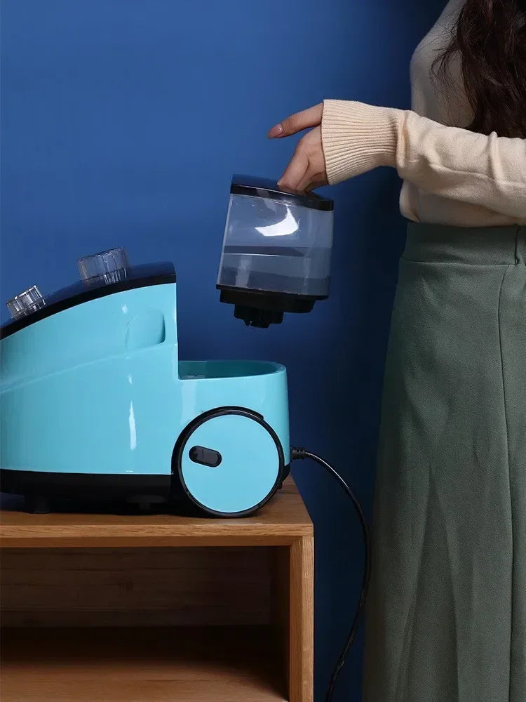 Aparato doméstico inteligente UE/Reino Unido, doble varilla, vapor colgante Vertical, planchado a vapor portátil de calor rápido con placa de banda para ropa