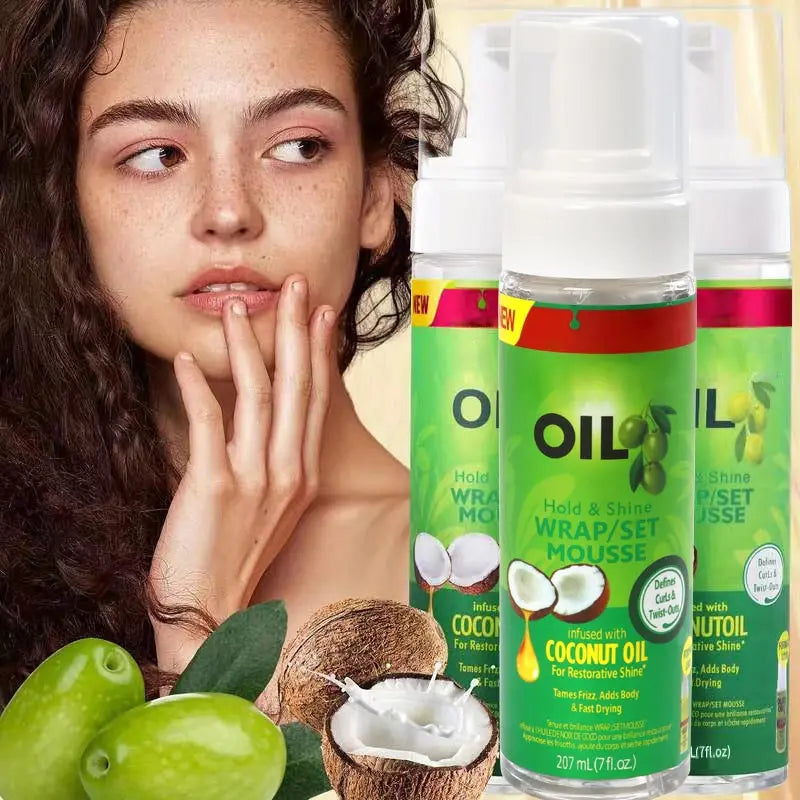 Mousse para el cabello con Control del Frizz, estilos ondulados, trenzas de Mousse, espuma hidratante de 100Ml, ratón para peinar el cabello con barra de cera para el cabello para trenzas