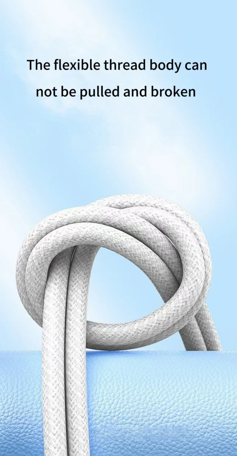 Cable USB C a C de carga rápida blanco, Cable cargador rápido USB tipo C trenzado de nailon de 60W para IPhone15/Samsung/Oppo/Vivo/Redmi A, 1 ud.