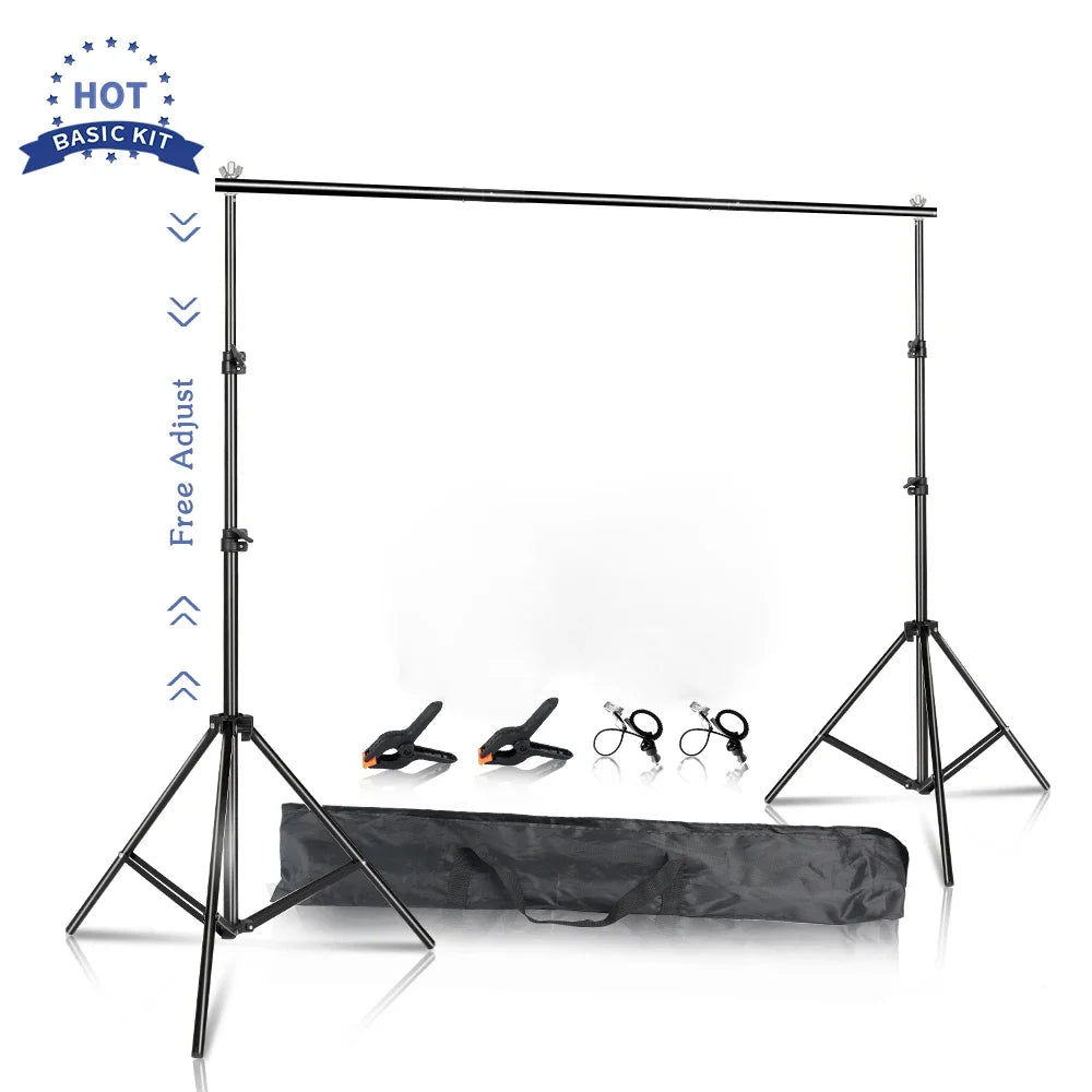 Soporte para Fondo Fotográfico SH, Sistema de Marco para Lienzo, con Estuche de Transporte, para Fotografía y Video en Estudio