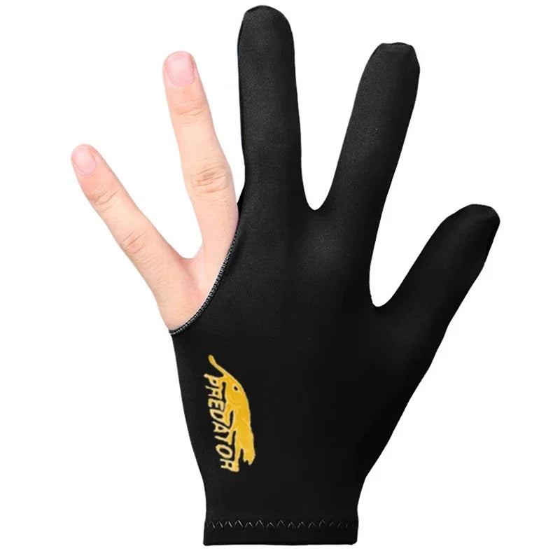 1 Uds. Guante para tacos de billar de alta calidad para piscina, mano izquierda, accesorio abierto de tres dedos, accesorios de Fitness para hombres y mujeres