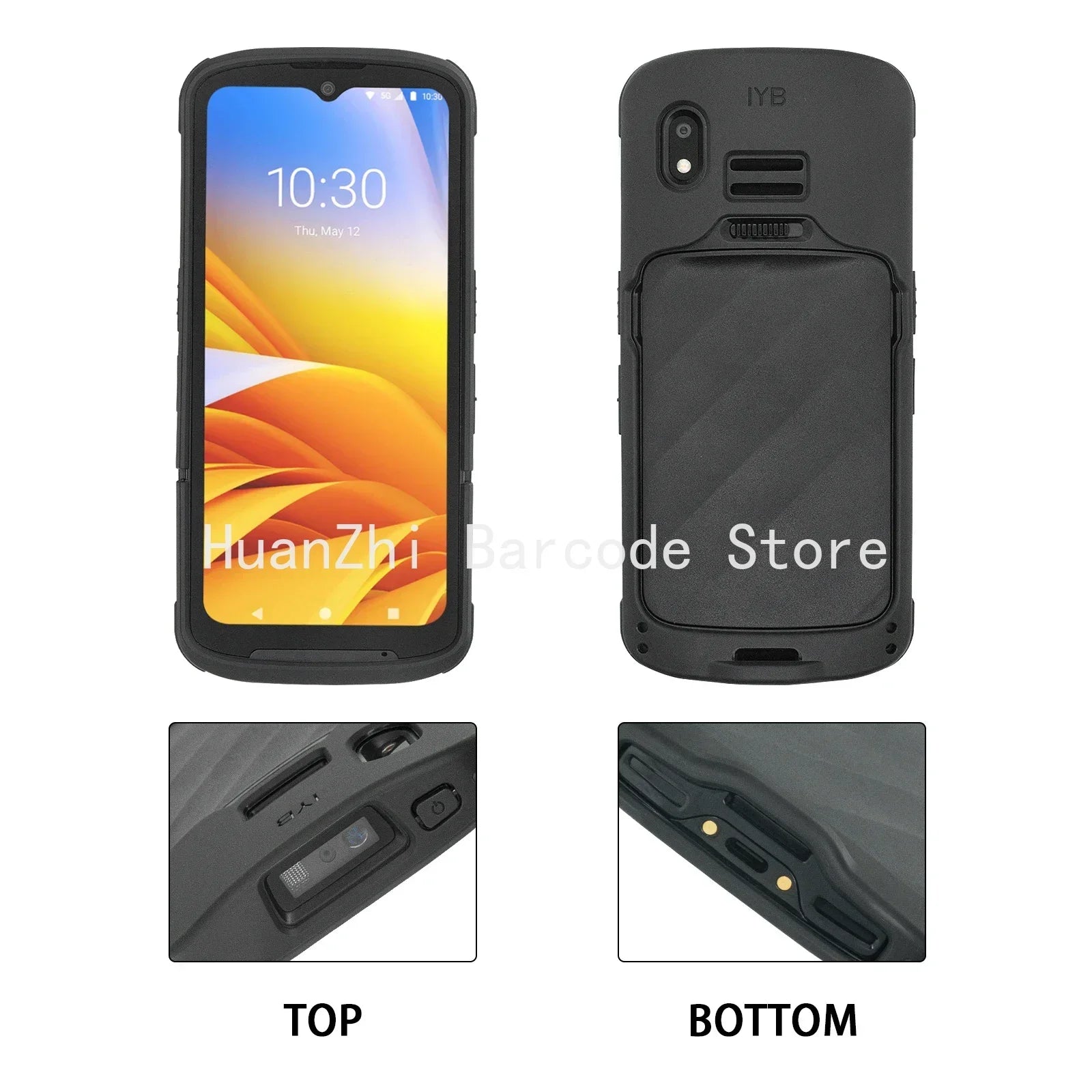 Funda protectora TC15 con correa de mano para computadora móvil portátil con escáner Zebra TC15, cubierta de parachoques resistente