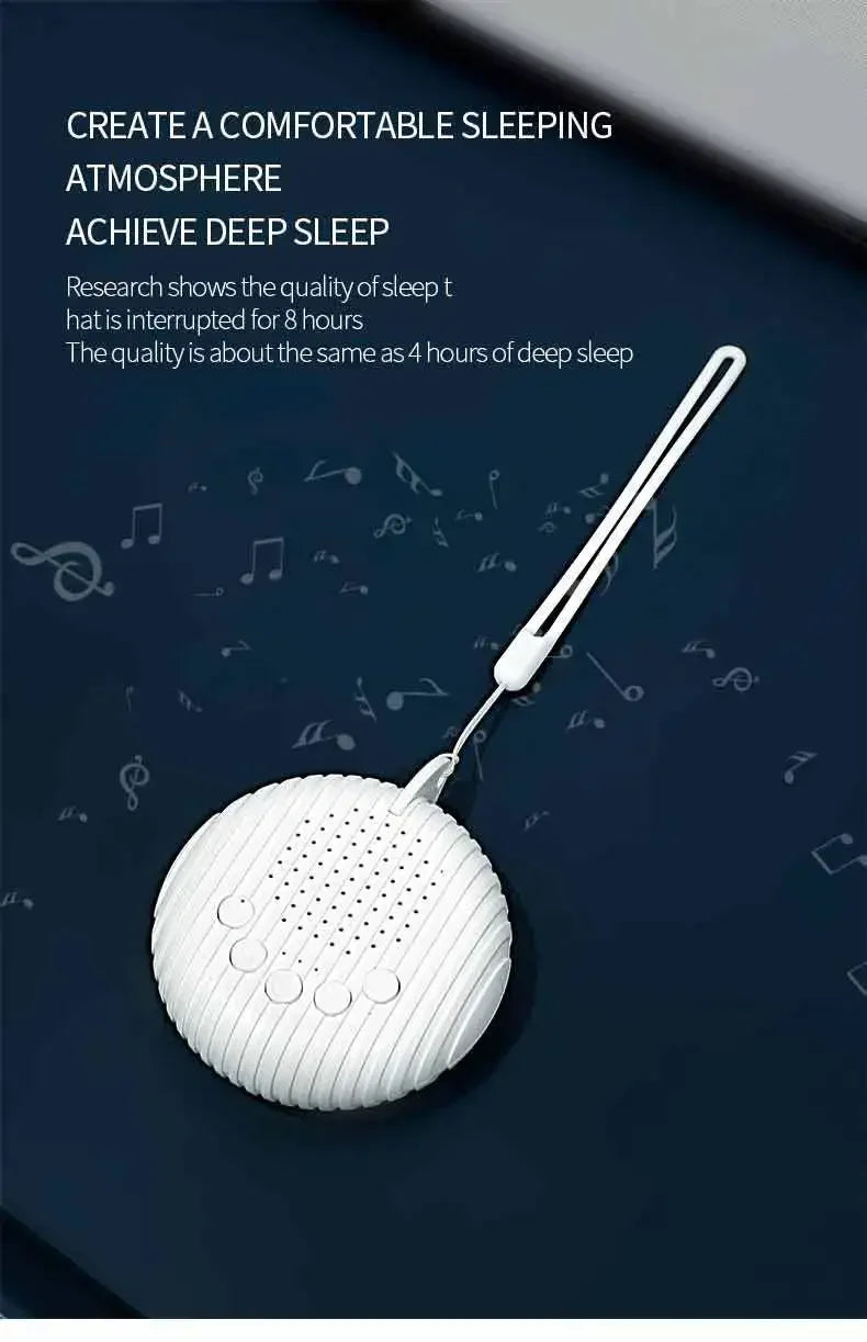Máquina de Ruido Blanco para Bebés con 10 Sonidos Relajantes, Volumen Ajustable, Portátil, Batería Recargable Integrada
