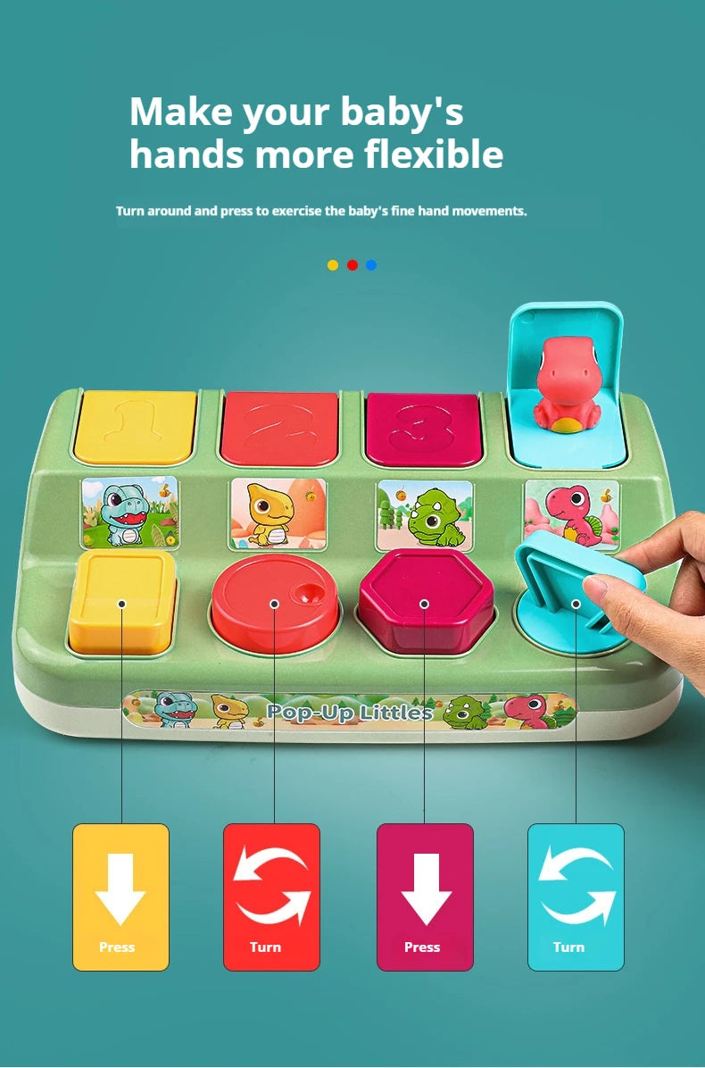 Juguete emergente de actividad interactiva para bebés, juguete con causa y efecto, juegos de desarrollo para bebés, juguetes educativos de aprendizaje Montessori