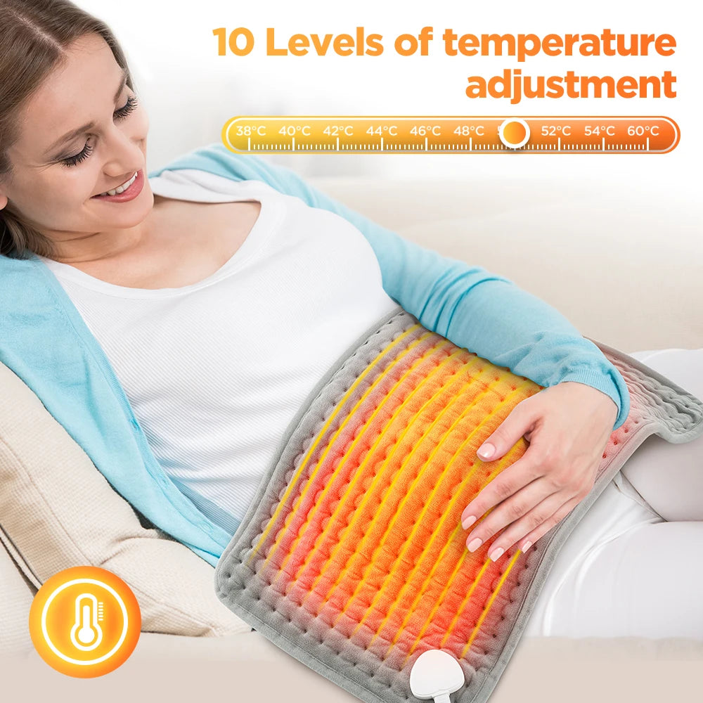 Manta calefactora eléctrica de 30x60cm, almohadilla de compresión caliente multifuncional, estera de calentamiento de invierno, manta térmica con carga USB para uso doméstico