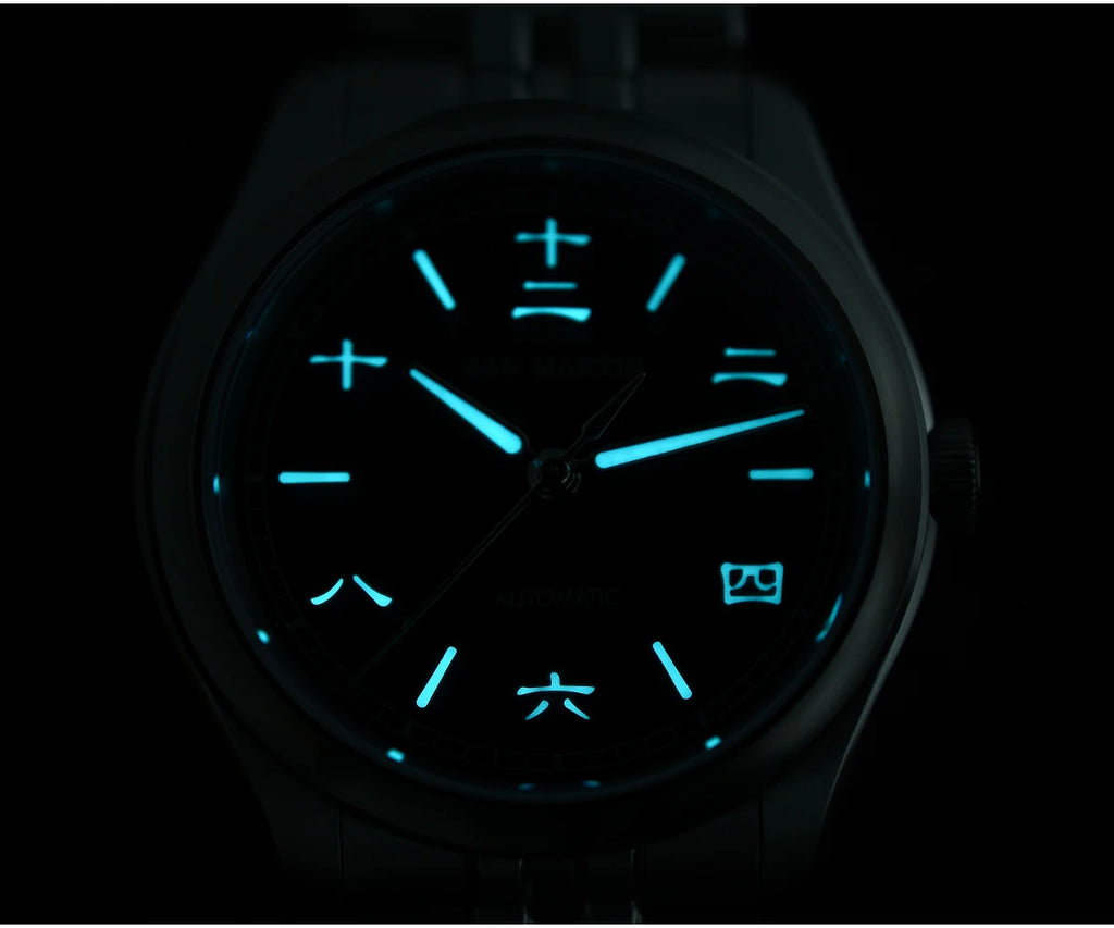 San Martin nuevo reloj Gada de 39mm estilo chino diseño Original Sunburst JianZhan Miyota 90S5 vestido de hombre mecánico automático SN0144