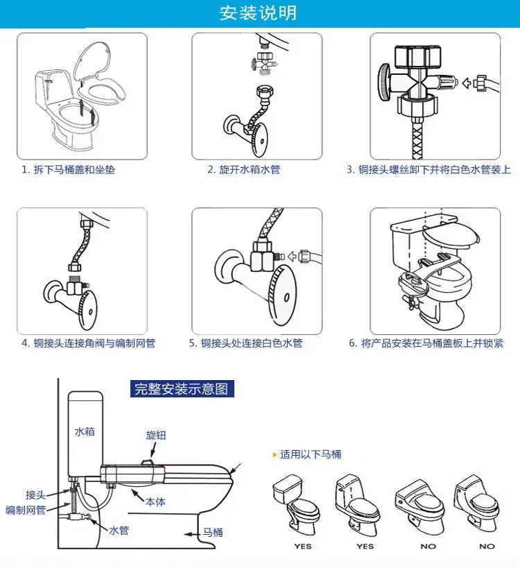 Asiento de inodoro inteligente no eléctrico con bidé ginecológico de doble pulverización de enfriamiento único bidé con boquilla totalmente oculta