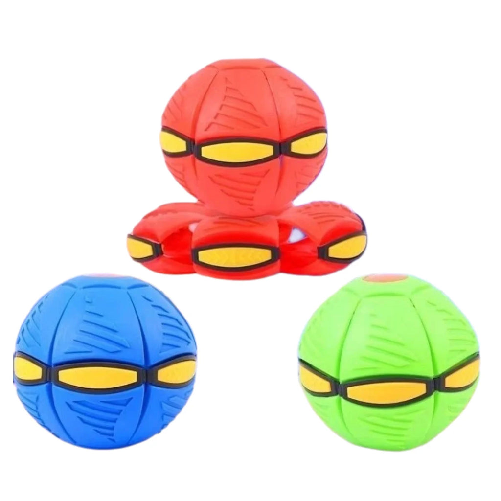 Bola de platillo volador azul para padres y niños al aire libre, juguete para pies, deformación mágica, presión del pie, Bola de ventilación de descompresión