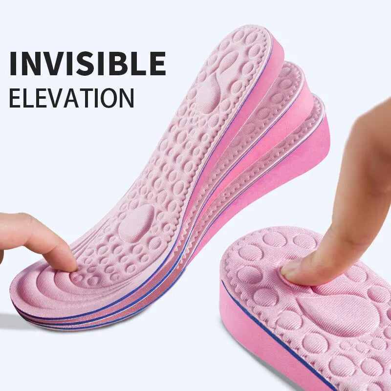 Plantillas de altura aumentada para zapatos de mujer, suela interior, inserto de zapato, elevación del talón, comodidad EVA, plantillas para el cuidado de los pies, 1 par