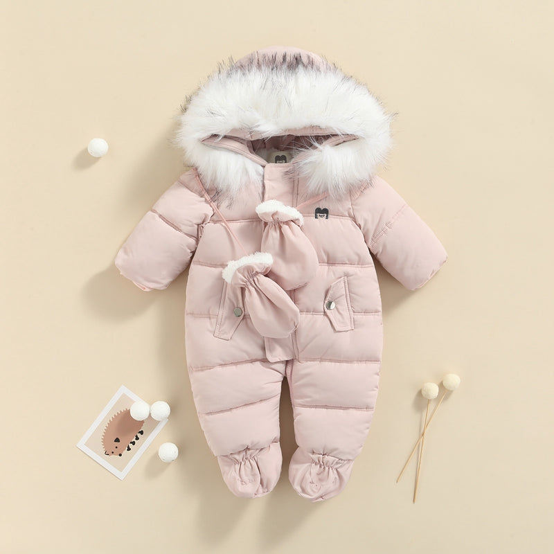 Traje de nieve de invierno para bebé de 0 a 24 meses, mono, abrigo, pelele, prendas de vestir cálidas, mono con capucha para niños y niñas